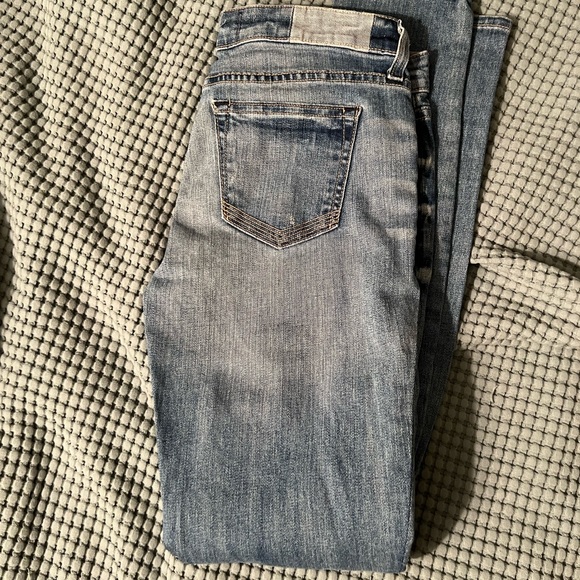 Elizabeth & James Textile Leather Patchwork Denim Jeans - Picture 4 of 9